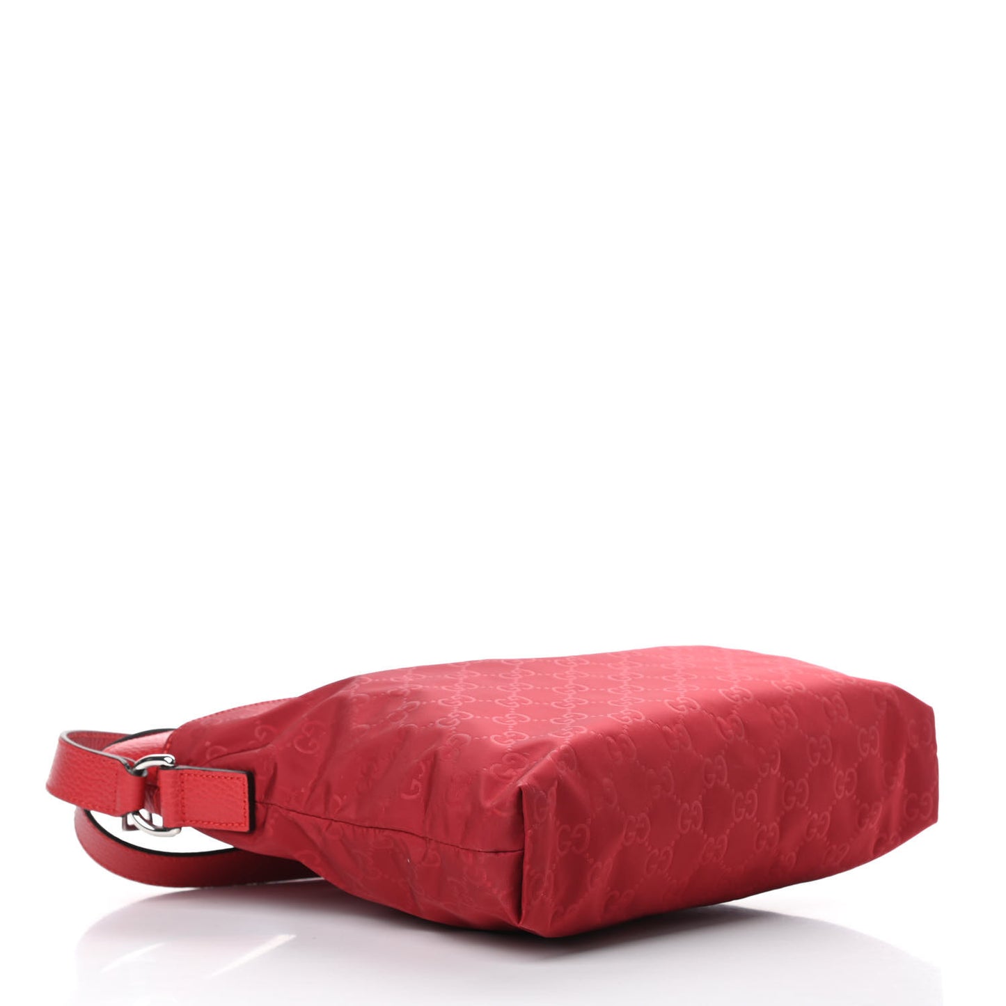 Nylon Monogram Dollar Calfskin Flat Messenger Bag Vibrant Red