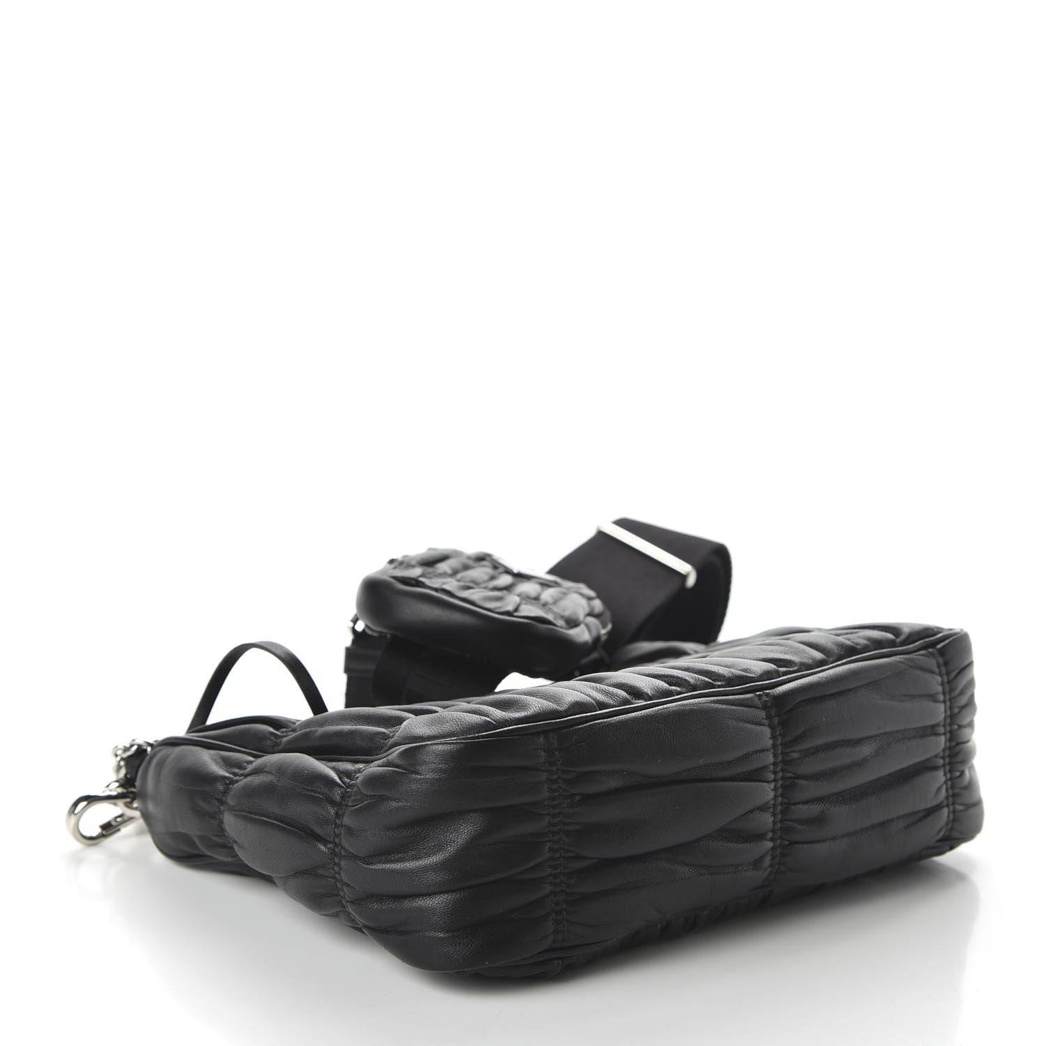 Prada Nappa Gaufre Re-Edition 2005 Shoulder Bag Black 4 of 9