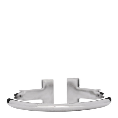 Tiffany 18K White Gold Diamond T Wire Ring 53 6.25 3 of 4