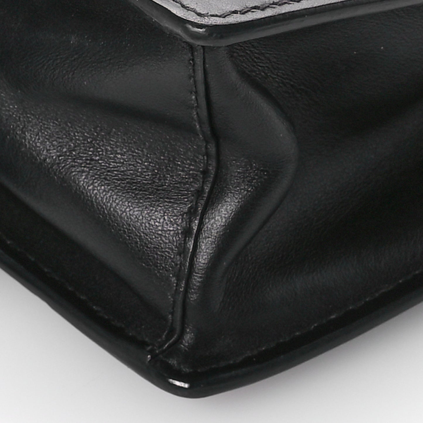 City Calf Crystal Embellished Ribbon Bag Black Begonia