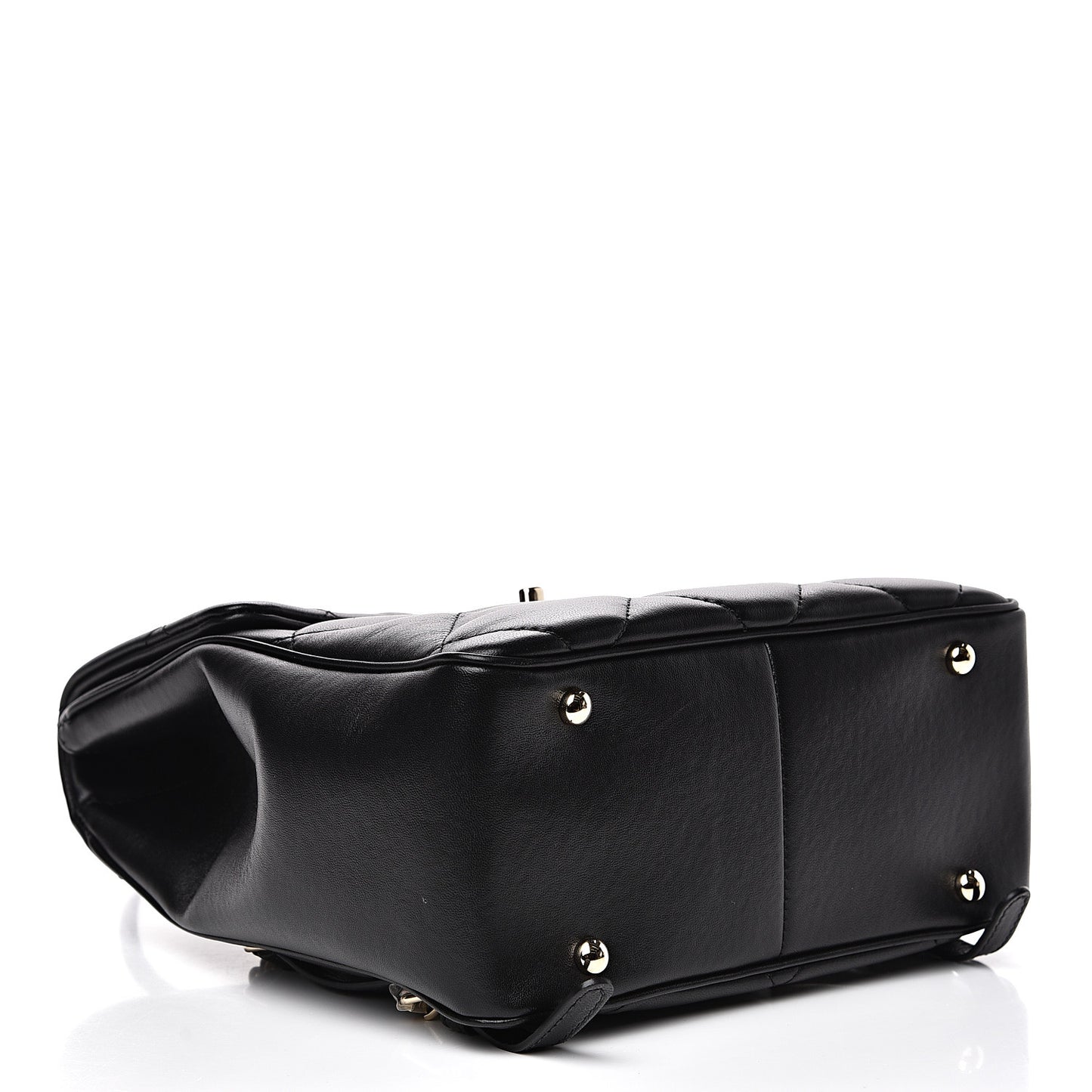 Lambskin Quilted Chain Backpack Black