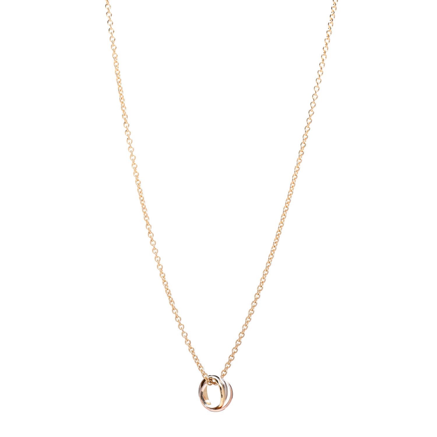 Cartier 18K Pink Yellow White Gold Baby Trinity Pendant Necklace 1 of 4