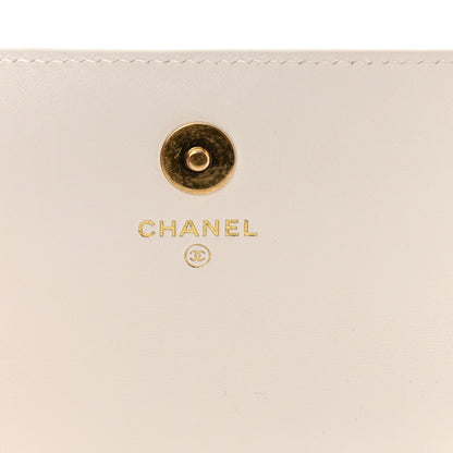 Chanel Lambskin Quilted Flap Phone Holder With Chain White 6 of 11