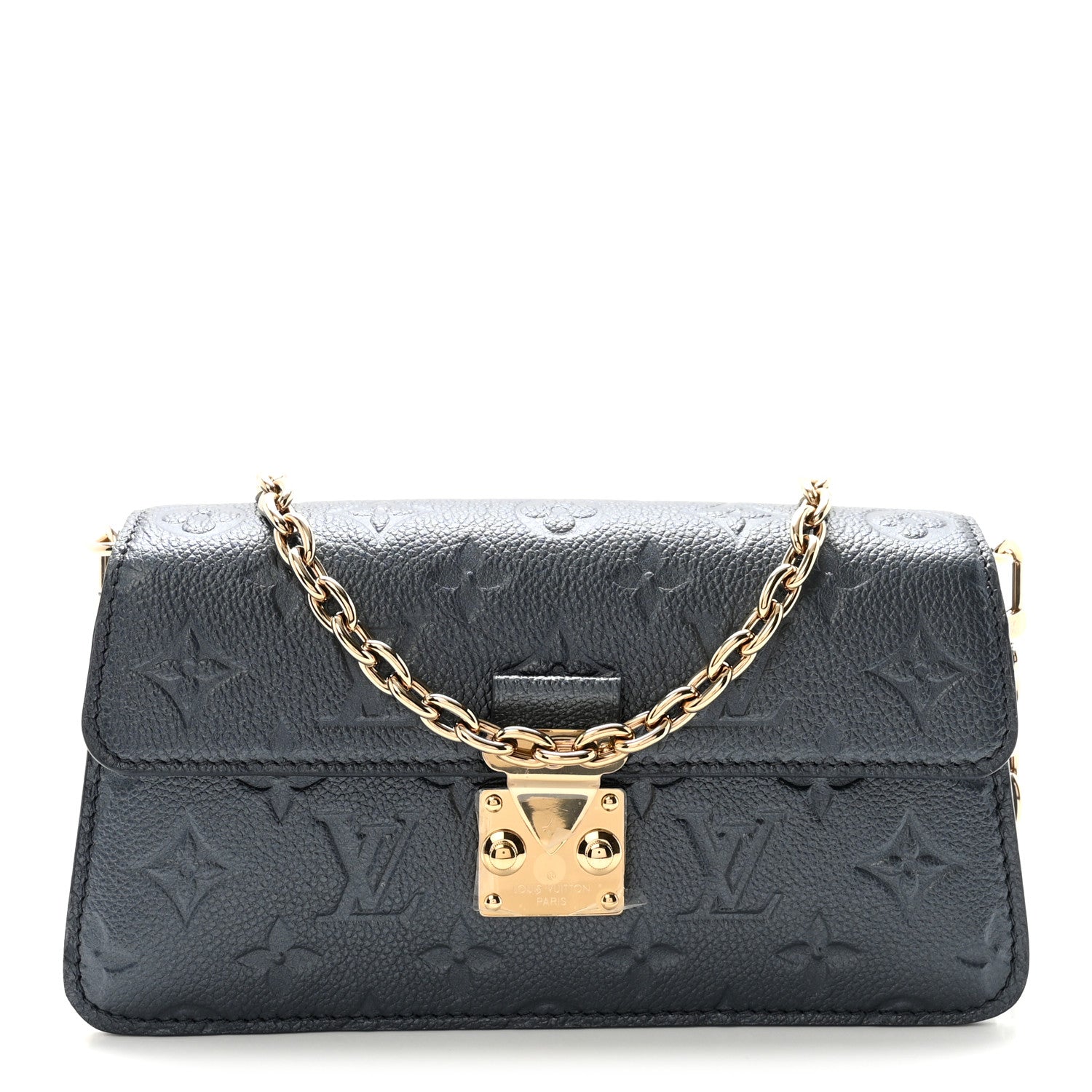 Louis Vuitton Metallic Empreinte Metis Wallet On Chain Navy Nacre 1 of 10