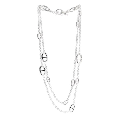 Hermes Sterling Silver Farandole Necklace 120 3 of 6