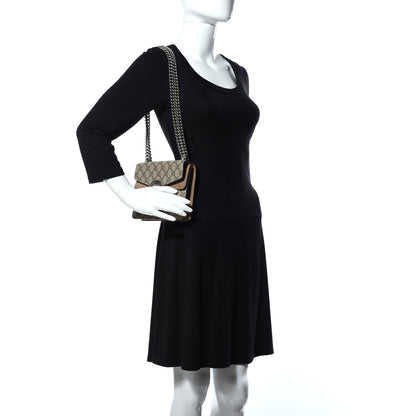 Gucci GG Supreme Monogram Mini Dionysus Shoulder Bag Taupe 2 of 12