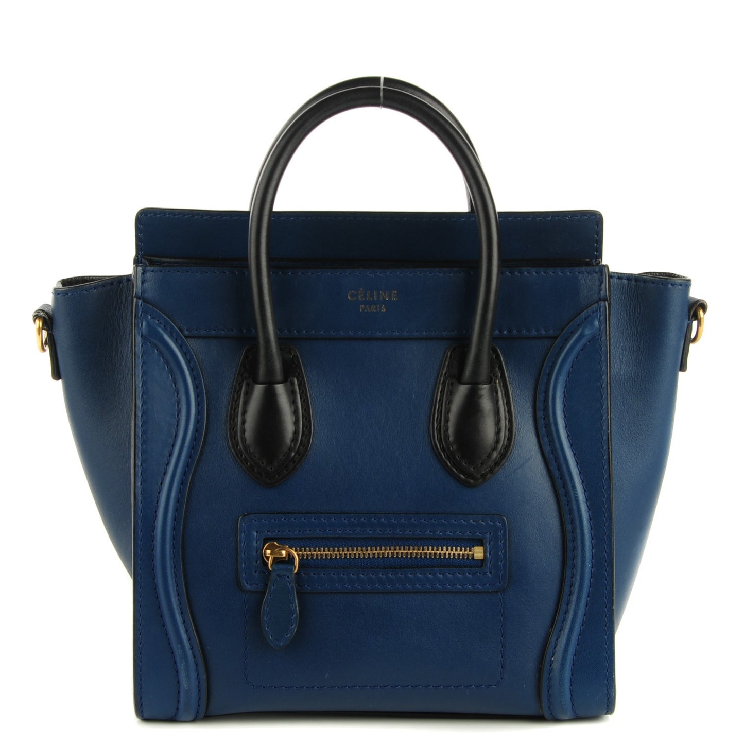 Smooth Calfskin Nano Luggage Ocean Blue