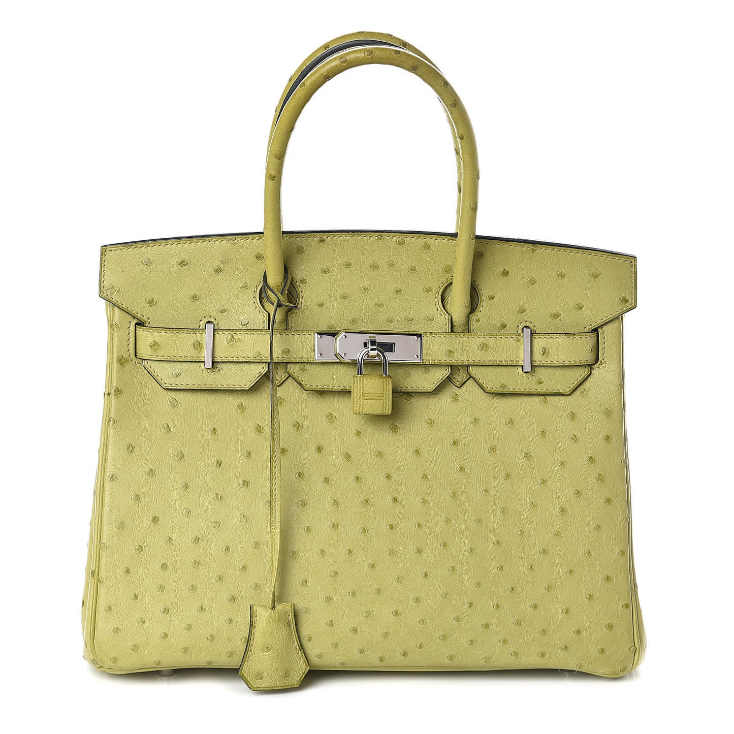 Ostrich Birkin 30 Vert Anis