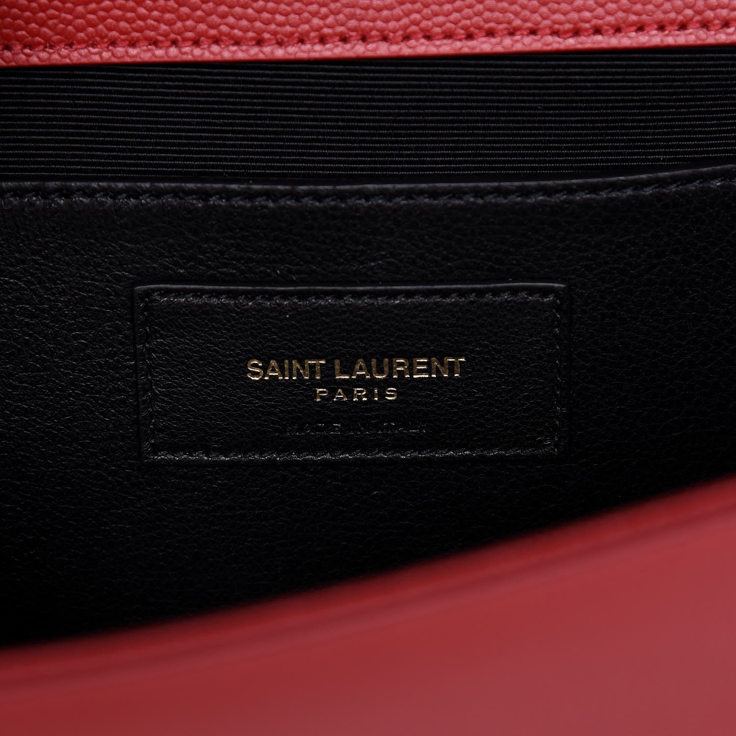 Saint Laurent Grain De Poudre Classic Monogram Cassandre Clutch New Red 9 of 10