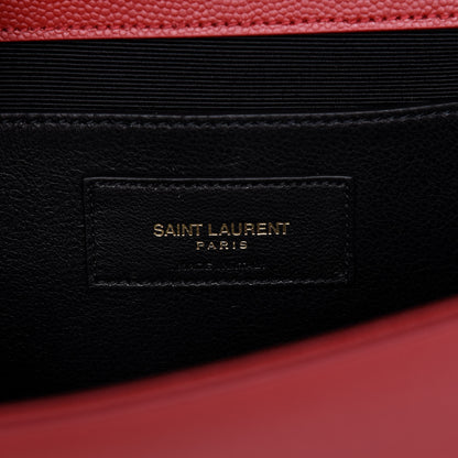 Saint Laurent Grain De Poudre Classic Monogram Cassandre Clutch New Red 9 of 10