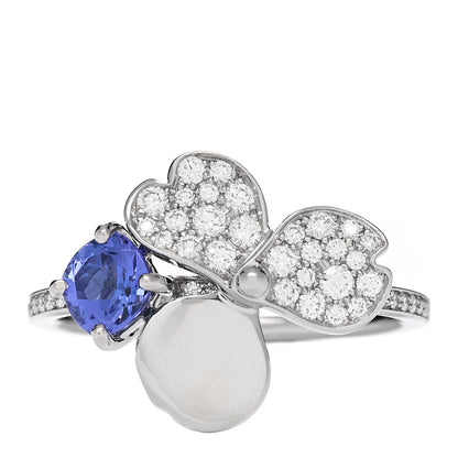 Tiffany Platinum Diamond Tanzanite Paper Flowers Ring 56 7.5 1 of 3