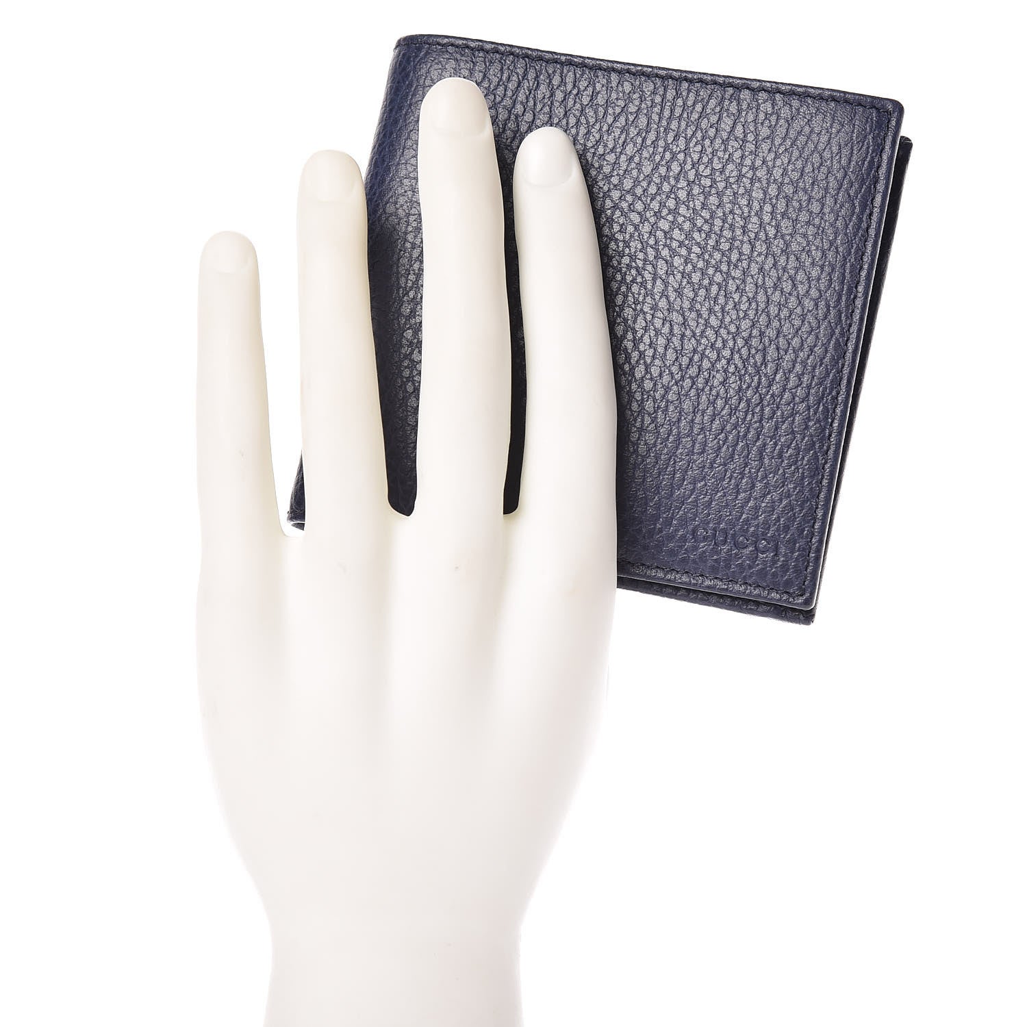 Gucci Calfskin Bi-Fold Wallet Navy 2 of 10