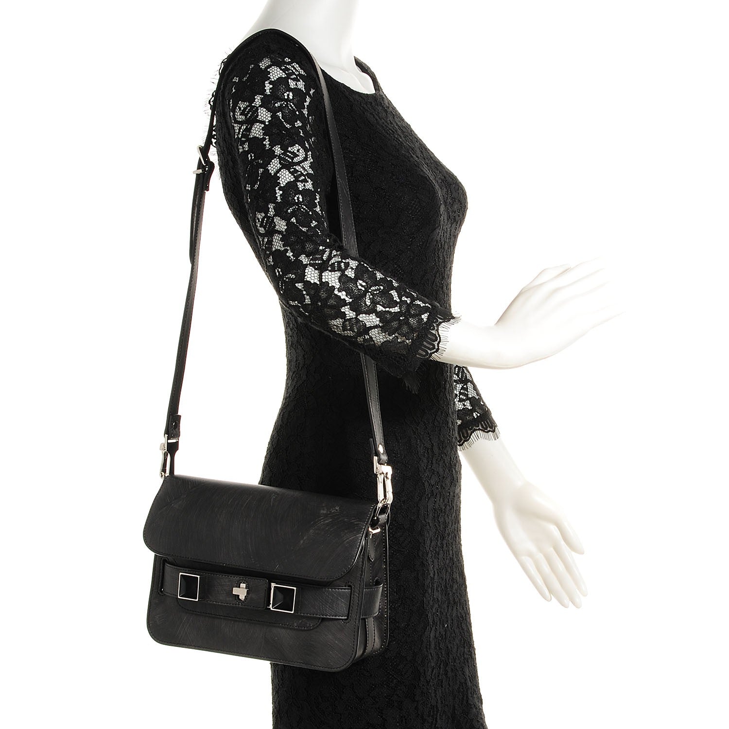 Proenza Schouler Smooth Chalkboard Calfskin PS11 Mini Classic Shoulder Bag Dark Grey 2 of 8