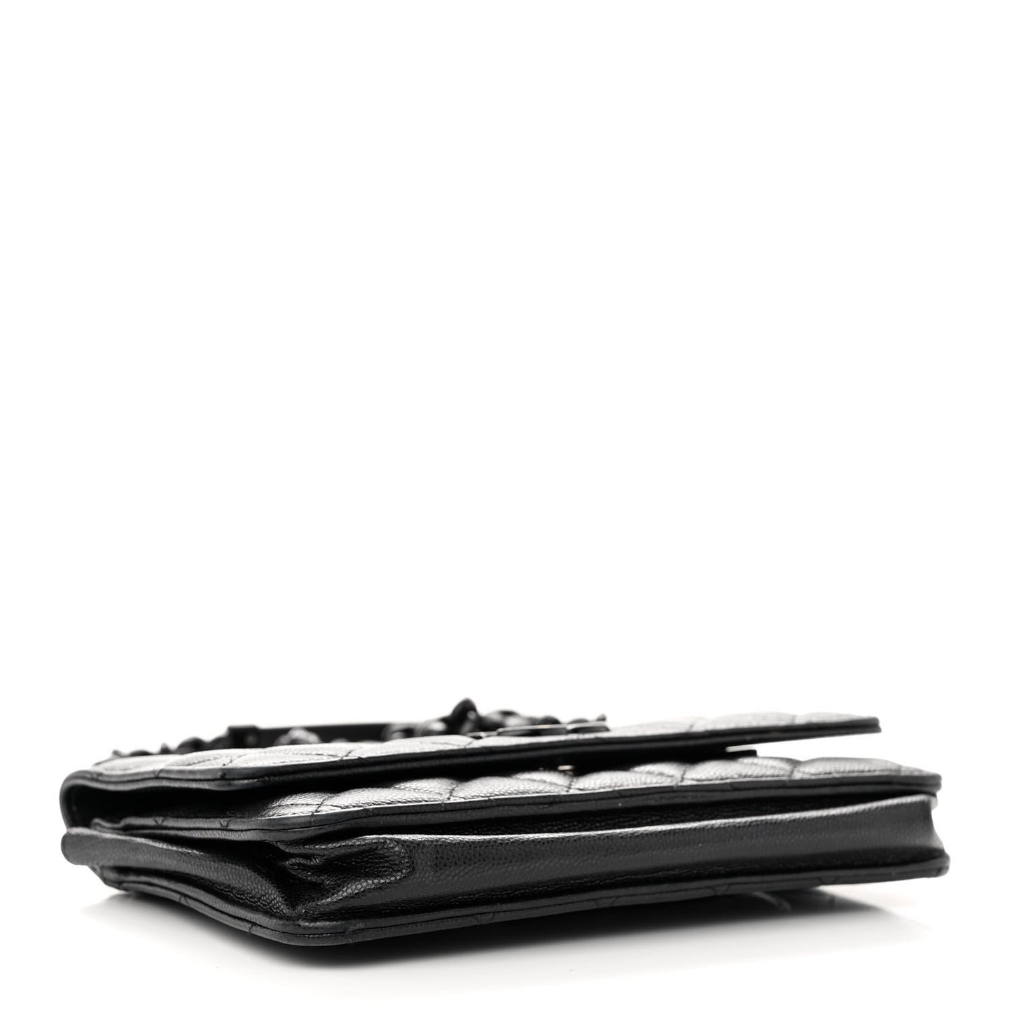 Caviar Quilted My Everything Wallet On Chain WOC Black