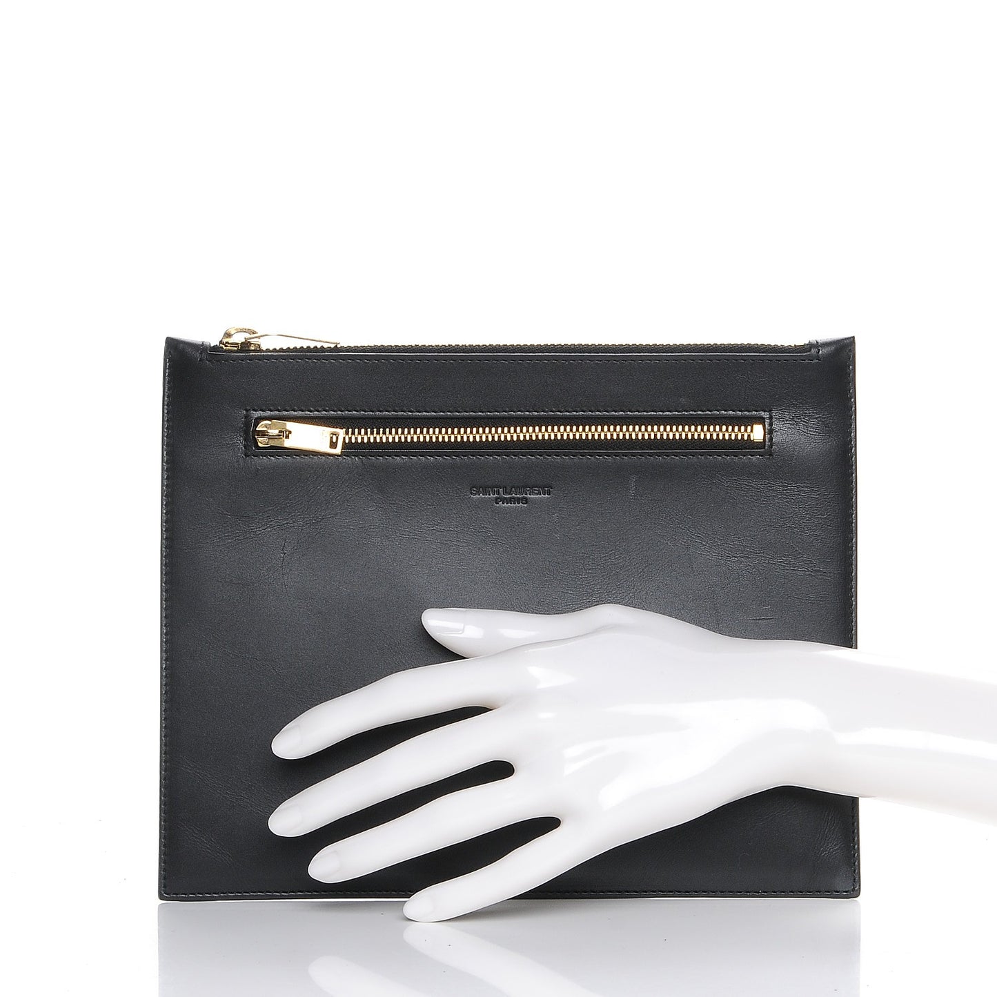 Lambskin Zip Pouch Black