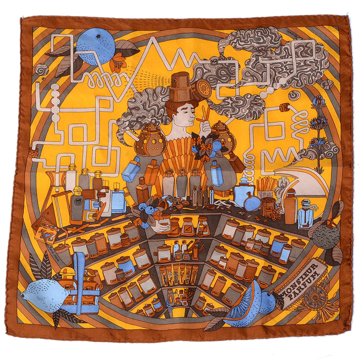 Silk Monsieur Parfum Pocket Square Scarf