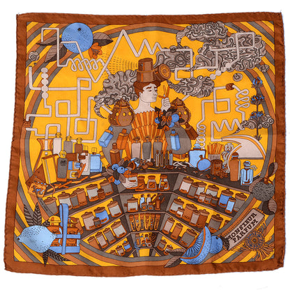 Hermes Silk Monsieur Parfum Pocket Square Scarf 2 of 5