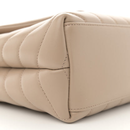 Saint Laurent Calfskin Y Quilted Monogram Small Loulou Chain Satchel Dark Beige 9 of 10