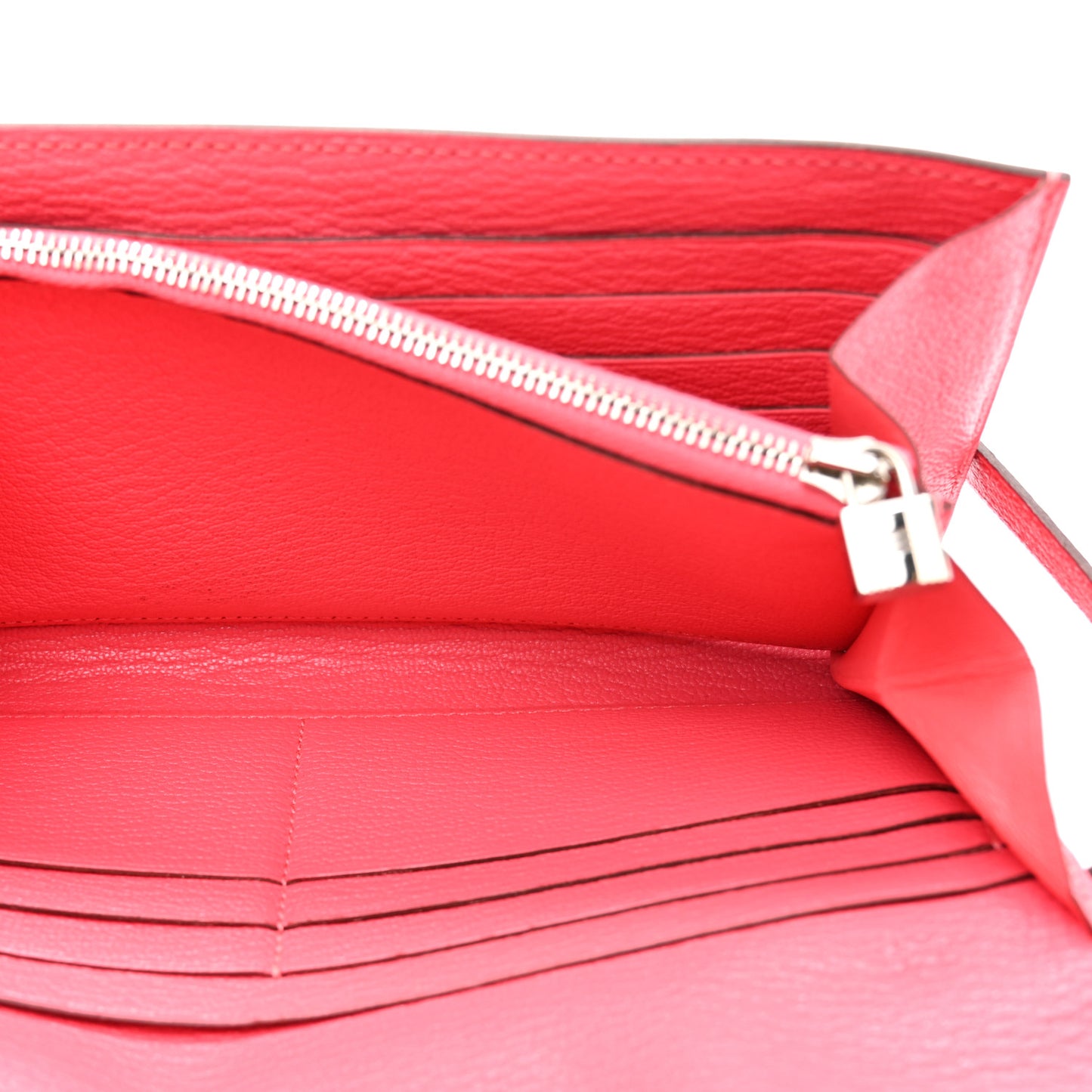 Chevre Mysore Kelly Longue Wallet Rose Lipstick
