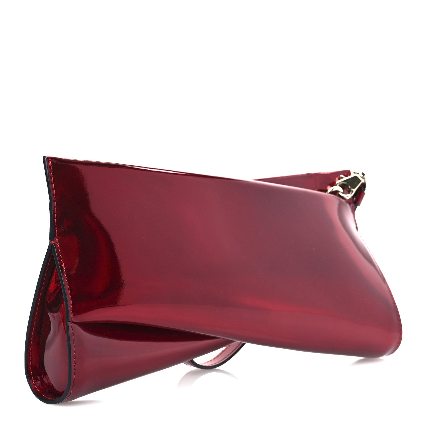 Christian Louboutin Patent Psychic Twist Zip Clutch Bag Loubi 3 of 10
