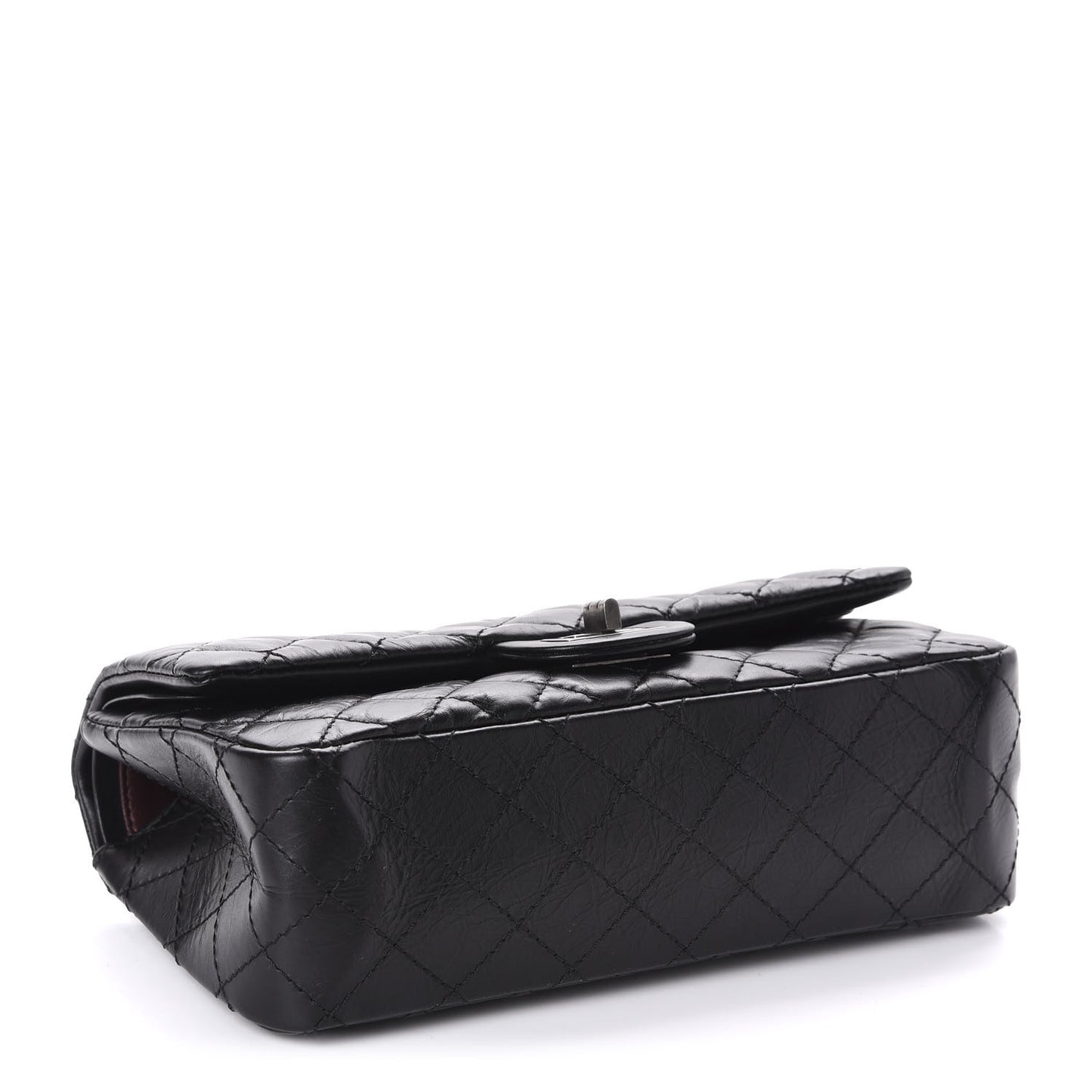 Aged Calfskin Quilted 2.55 Reissue 225 Flap Black