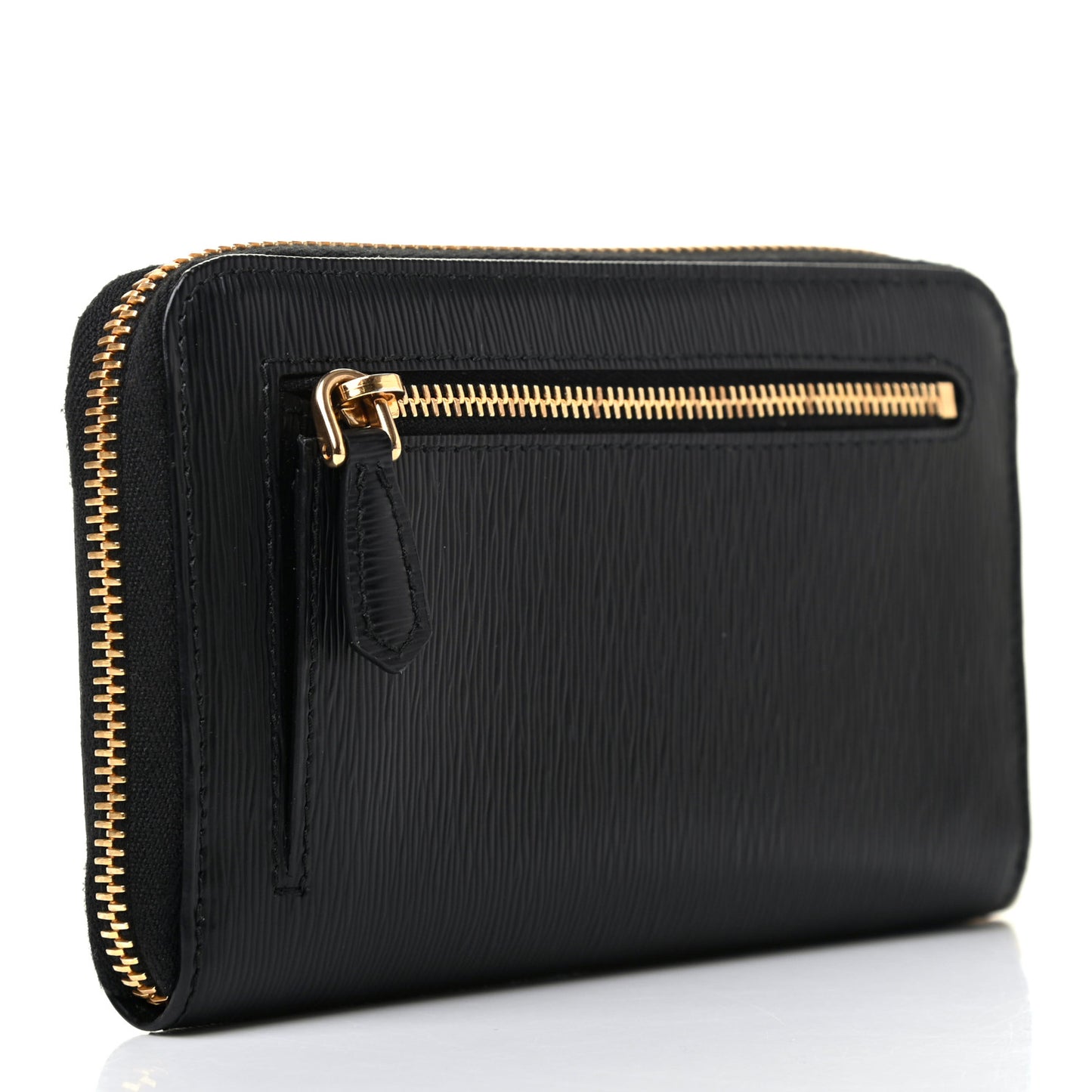 Vitello Move Triangle Compact Zip Wallet Black