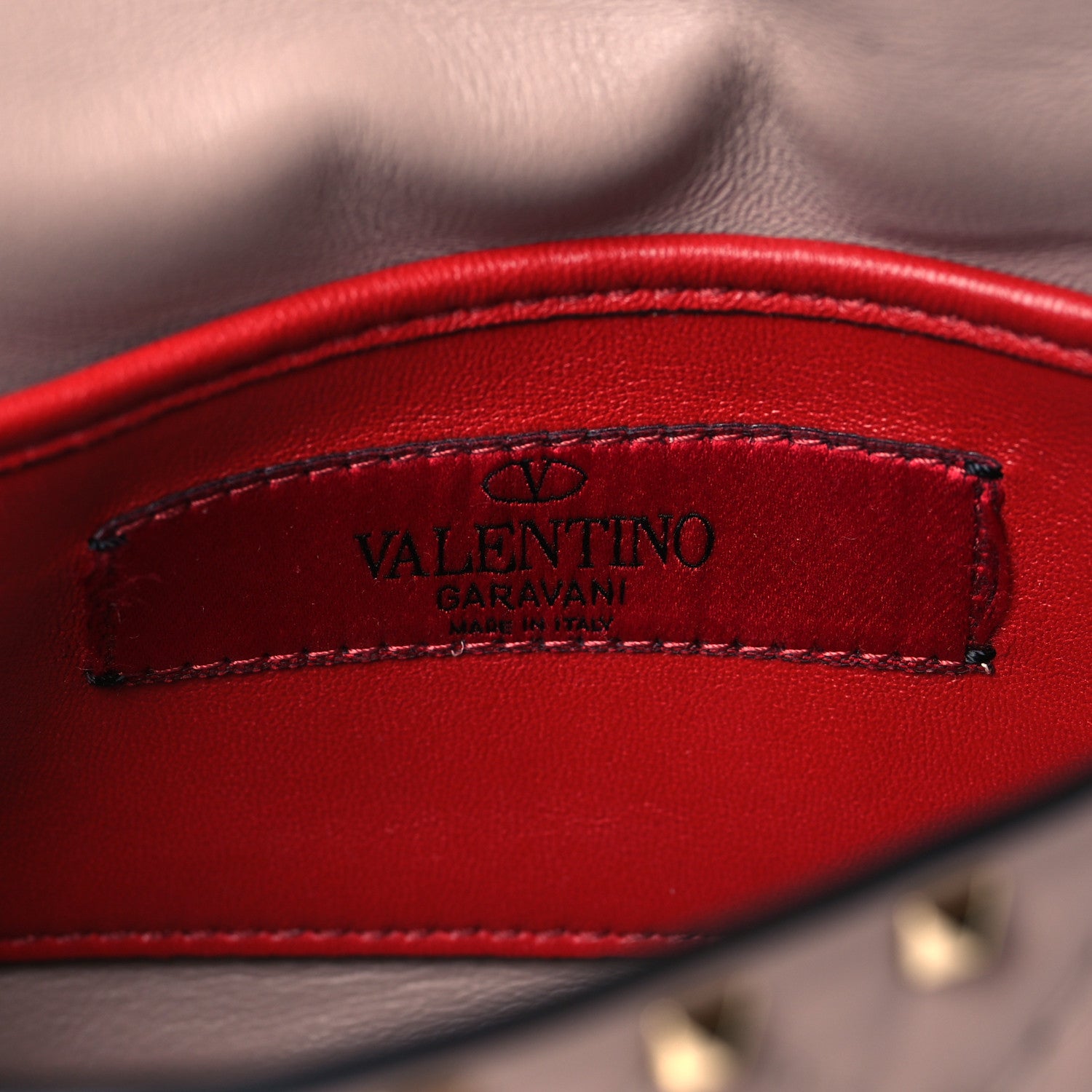 Valentino Garavani Nappa Small Rockstud Spike Shoulder Bag Poudre 6 of 9