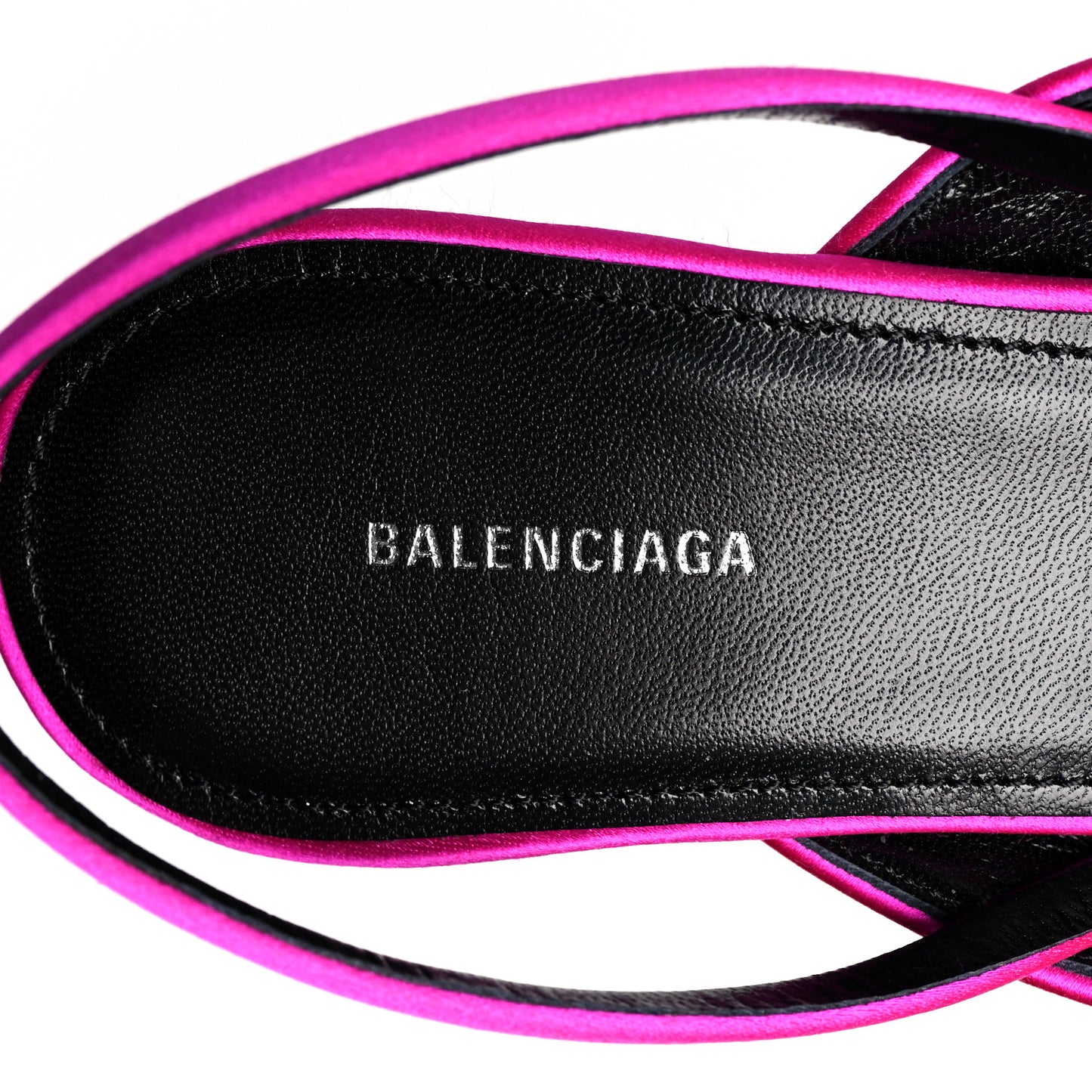 Satin Pointed Toe Knife Slingback 40mm Mules 38 Rose Fuchsia
