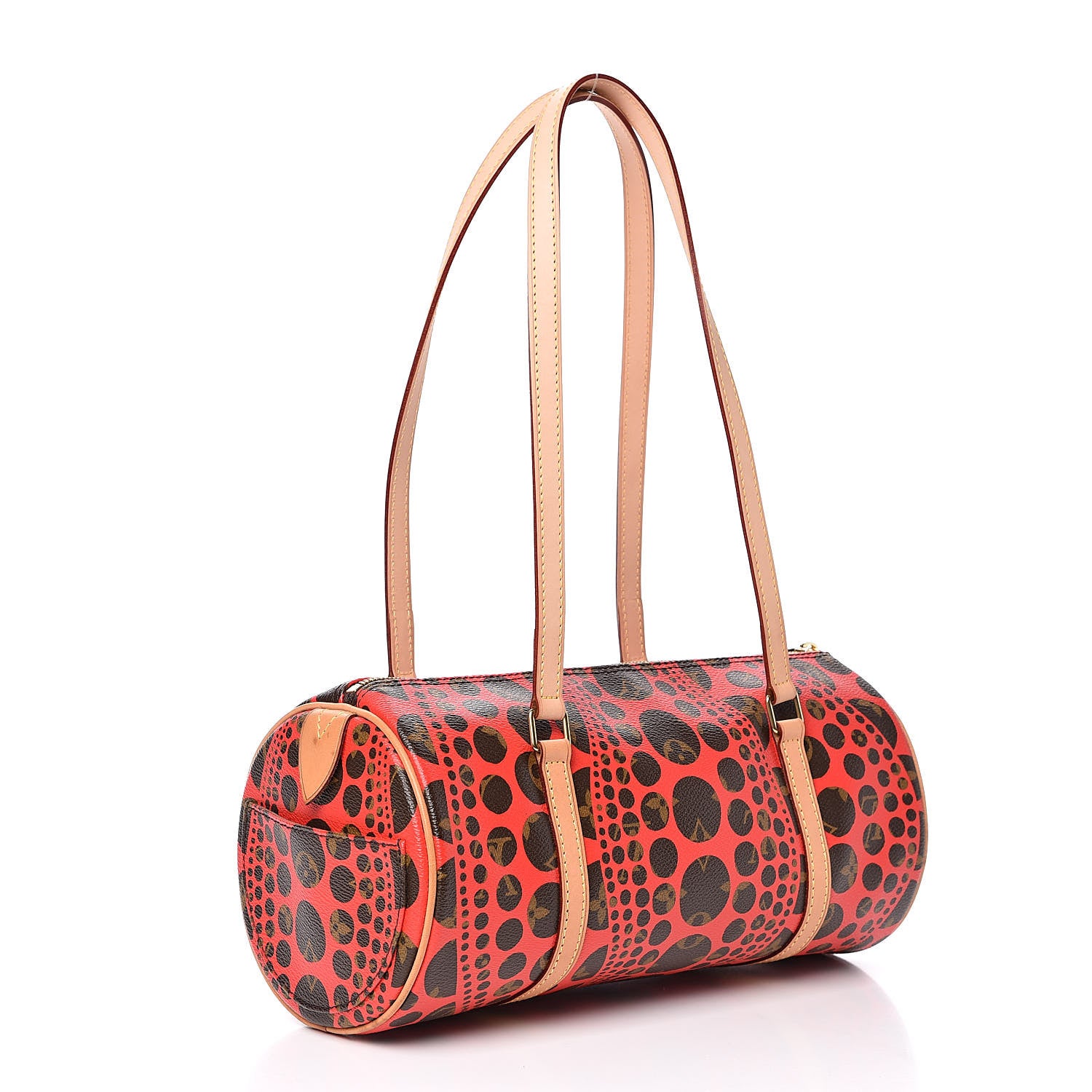 Louis Vuitton Monogram Kusama Pumpkin Dots Papillon 30 Red 3 of 12