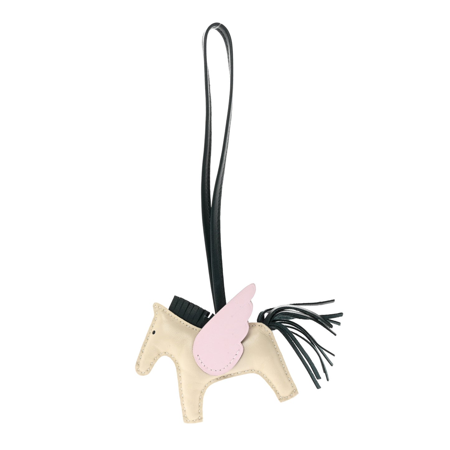 Milo Lambskin Grigri Rodeo Pegase Horse Bag Charm PM Nata Mauve Sylvestre Vert Cypress