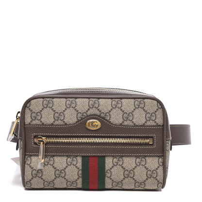 Gucci GG Supreme Monogram Web Small Ophidia Belt Bag 85 34 Dark Brown 1 of 10