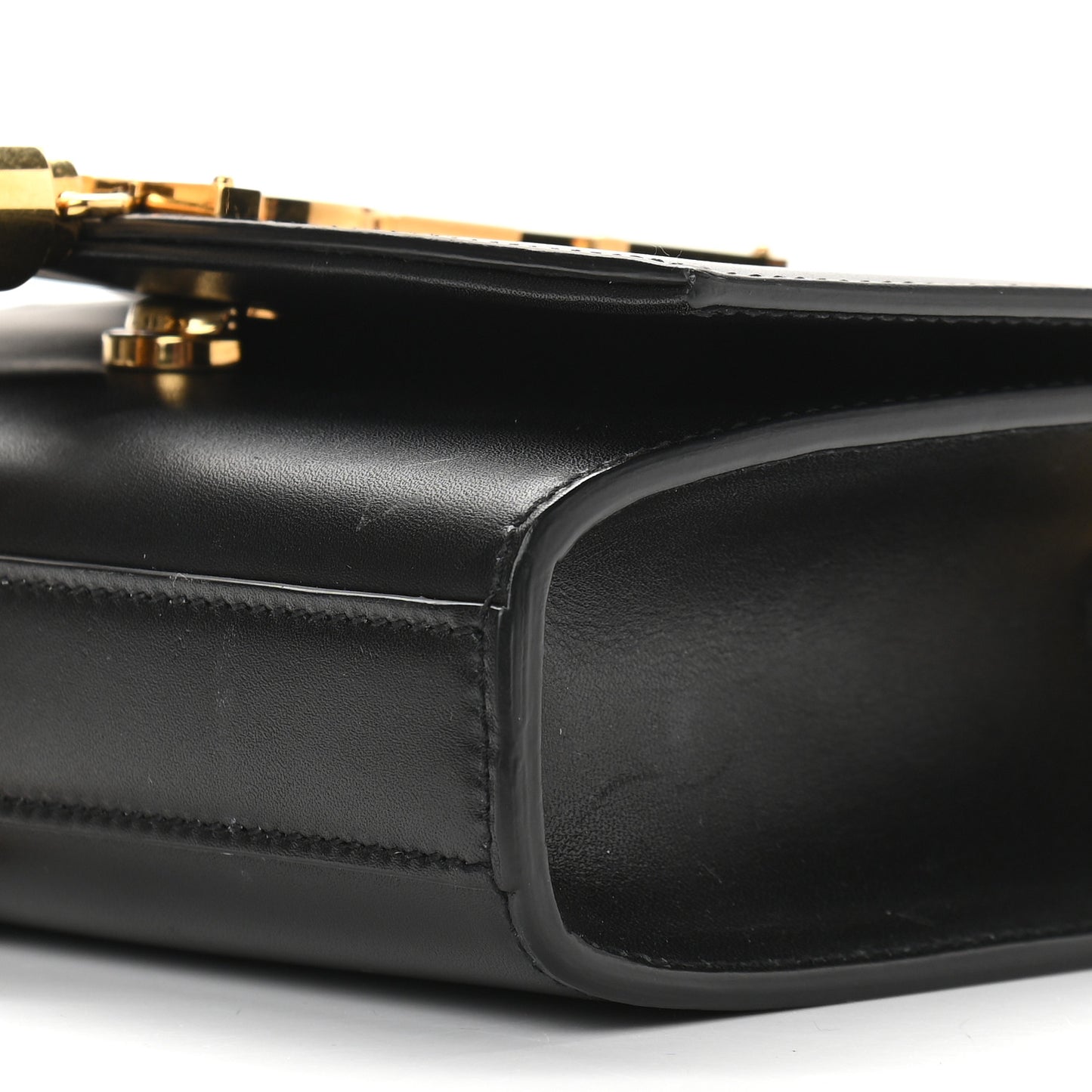 Calfskin Small Classic Monogram Kate Tassel Satchel Black