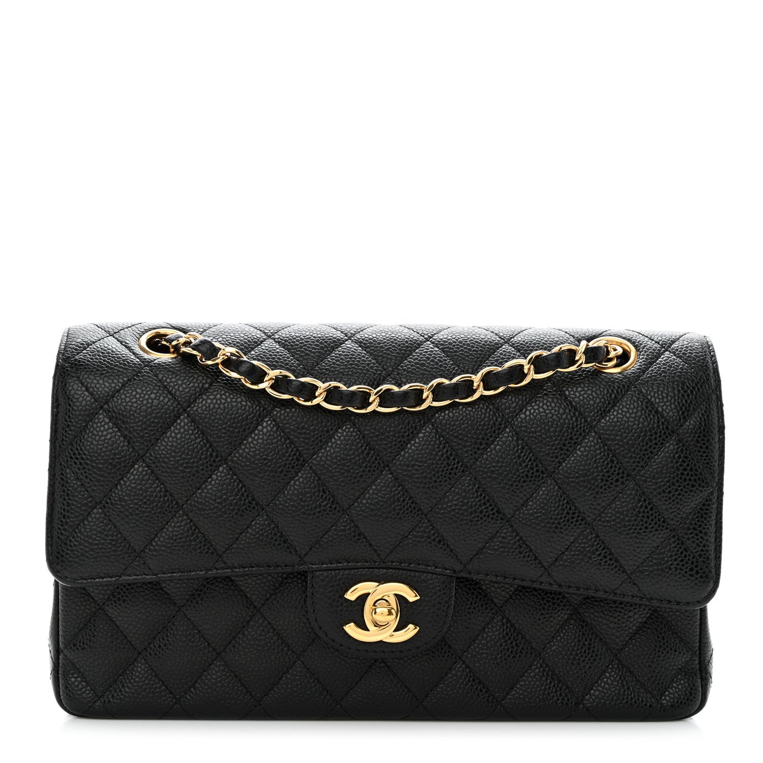 Chanel Caviar Quilted Medium Double Flap Black 1 of 12