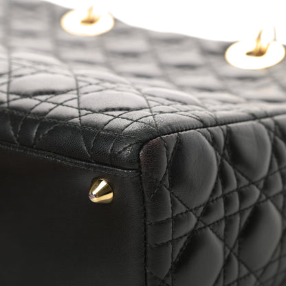 Christian Dior Lambskin Cannage Large Lady Dior Black 11 of 16
