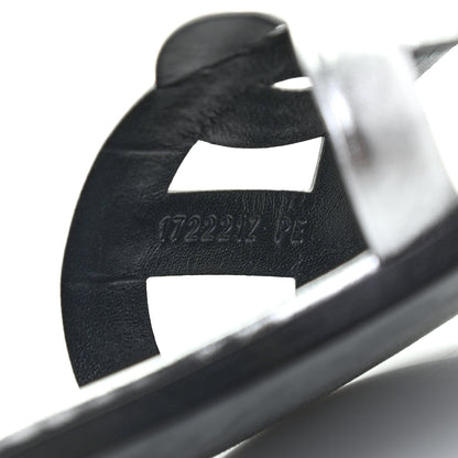 Hermes Metallic Nappa Omaha Sandals 36 Argent 9 of 10