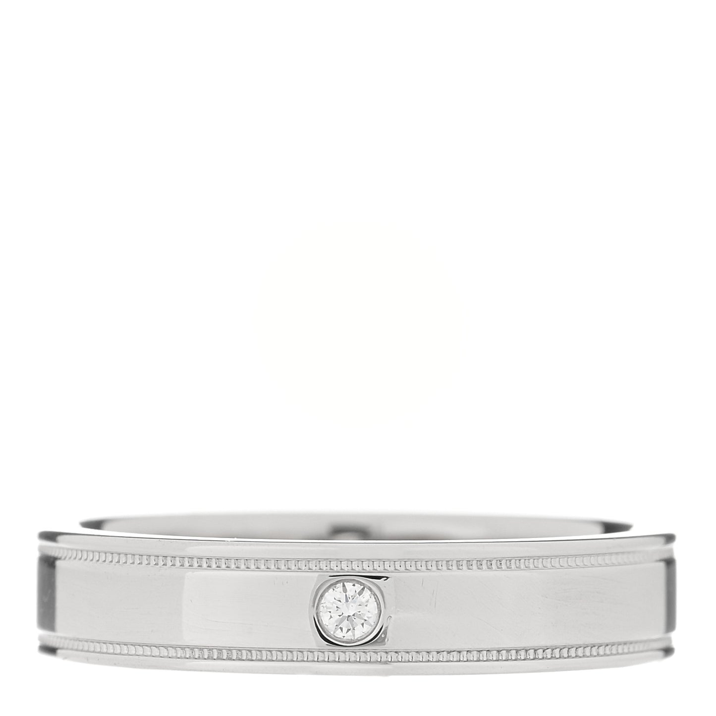 Platinum Diamond 4mm Together Milgrain Wedding Band Ring 52 6