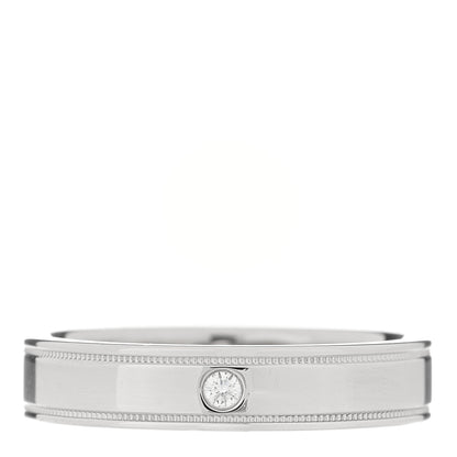 Tiffany Platinum Diamond 4mm Together Milgrain Wedding Band Ring 52 6 1 of 4