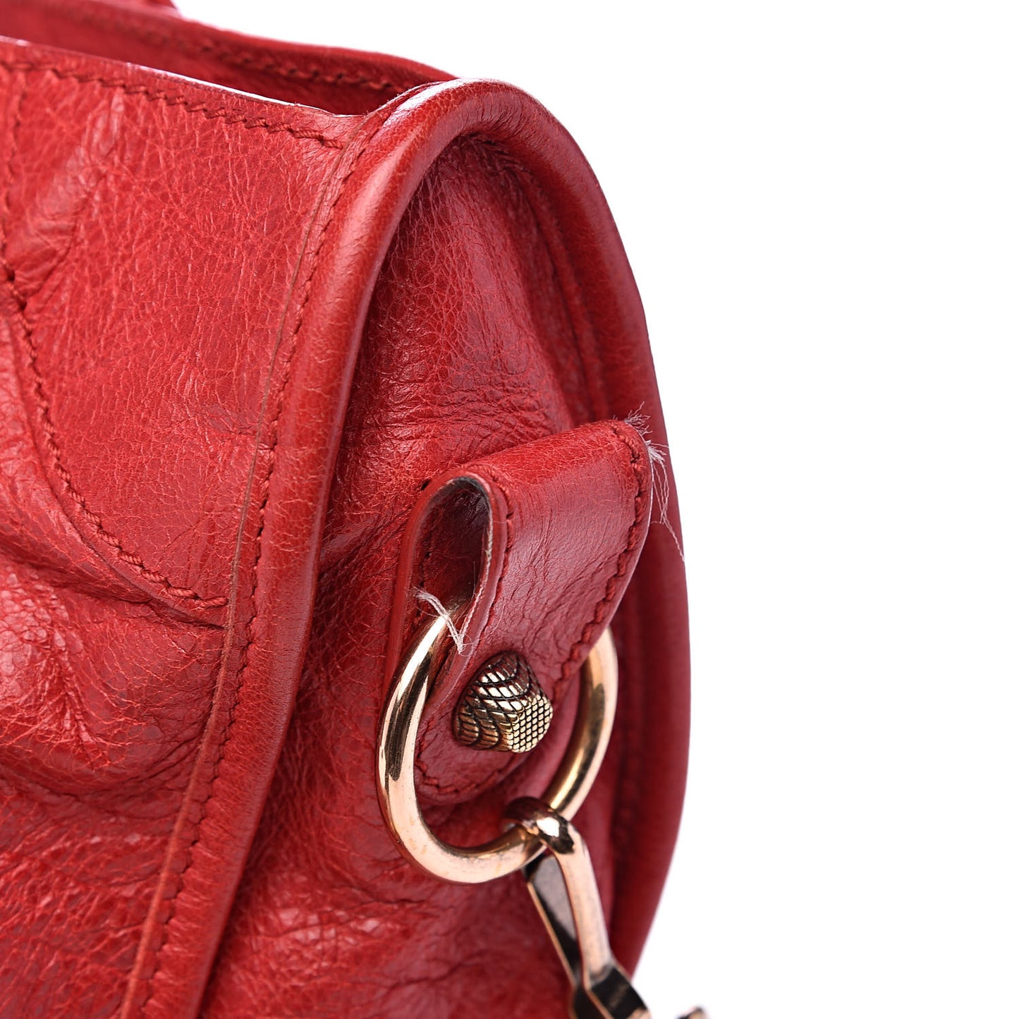 Agneau Giant 12 Rose Gold Hardware City Rouge Coquelicot