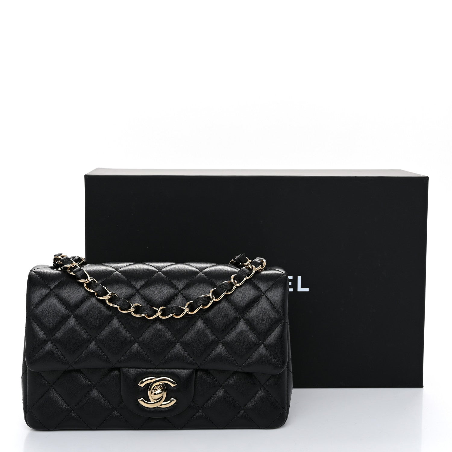 Chanel Lambskin Quilted Mini Rectangular Flap Black 11 of 11