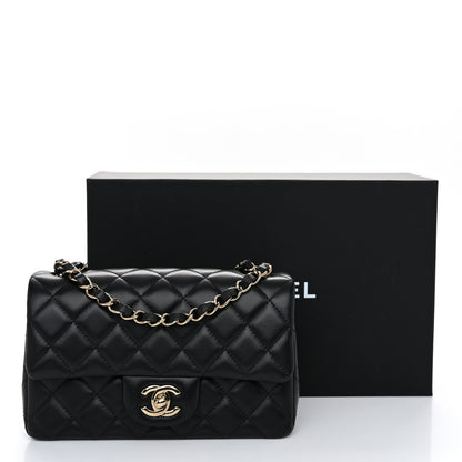 Chanel Lambskin Quilted Mini Rectangular Flap Black 11 of 11