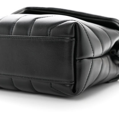 Saint Laurent Calfskin Y Quilted Monogram Monochrome Toy Loulou Crossbody Bag Black 9 of 9