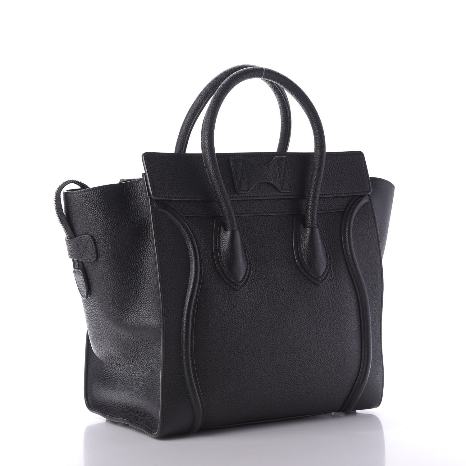 Celine Drummed Calfskin Mini Luggage Black 3 of 10