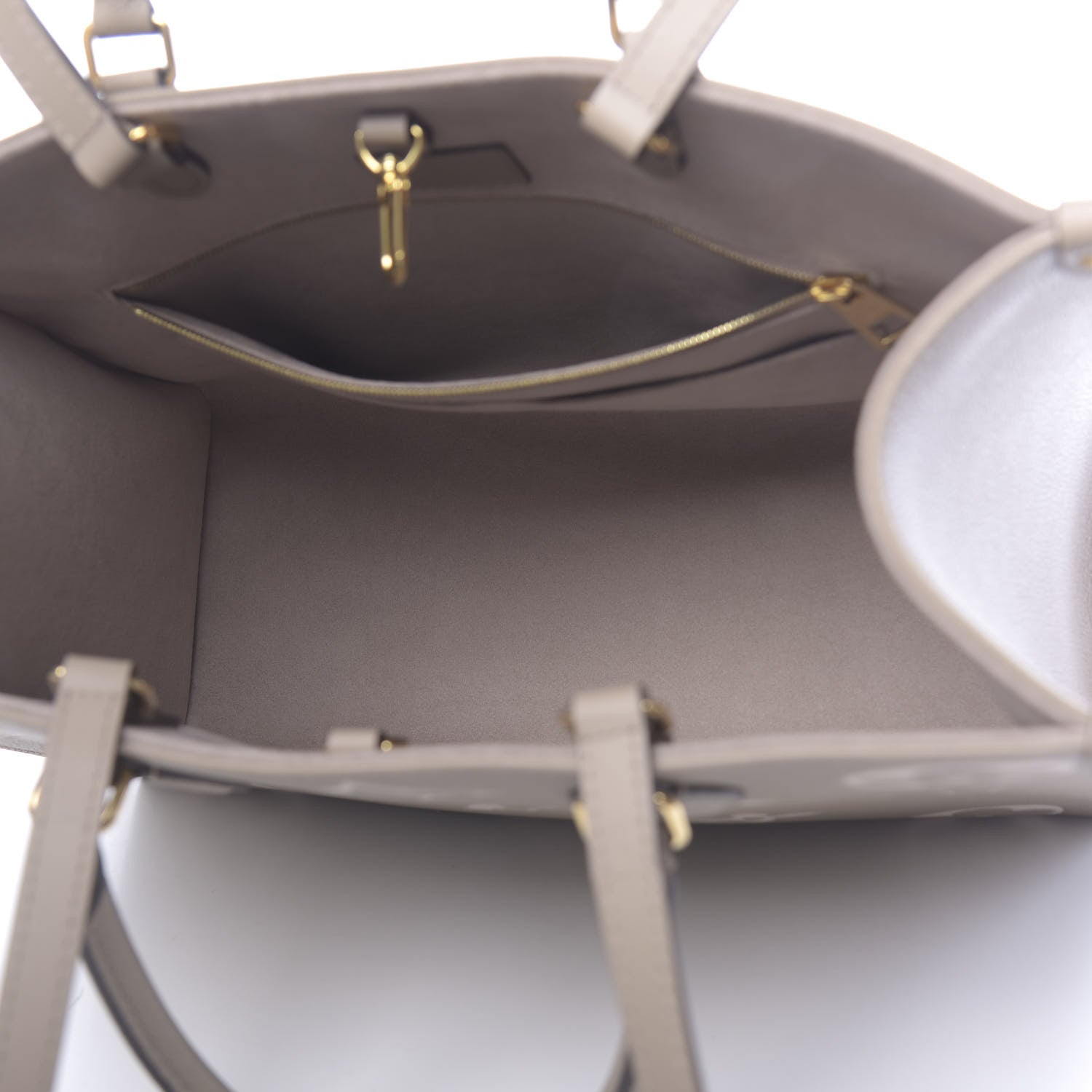 Louis Vuitton Empreinte Monogram Giant Onthego MM Tourterelle Creme 4 of 8
