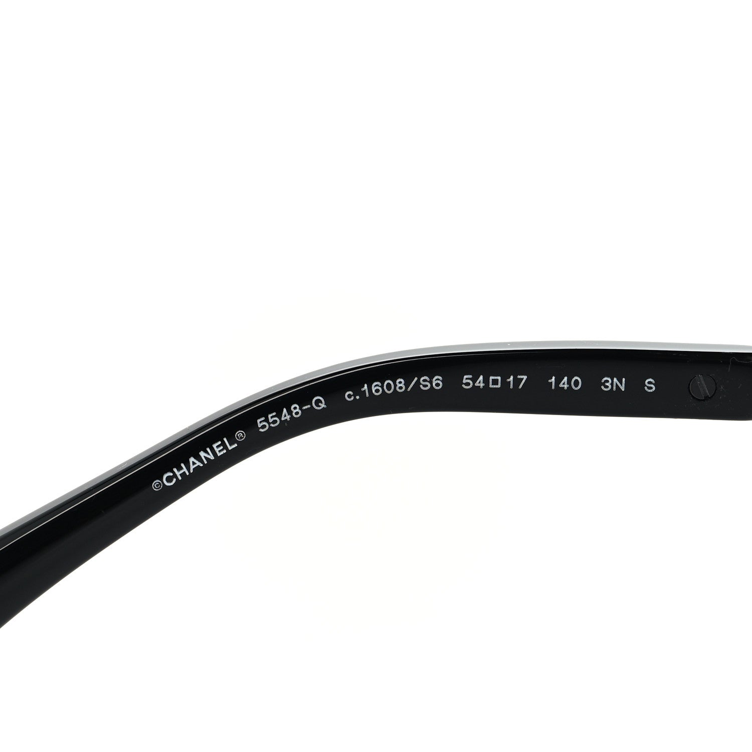 Chanel Acetate Metal Calfskin CC Square Sunglasses 5548-Q-A Black 5 of 6