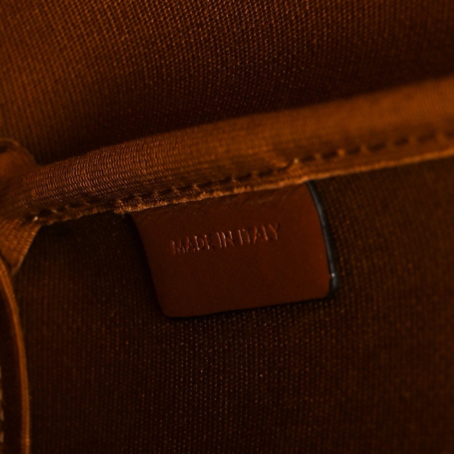 Triomphe Canvas Calfskin Small Cabas Bag Tan