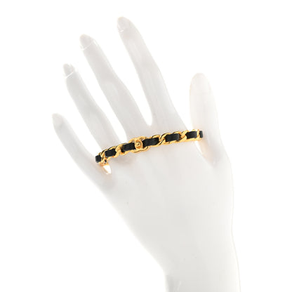 Chanel Lambskin More Is More Cuff Bracelet Black Gold 2 of 4
