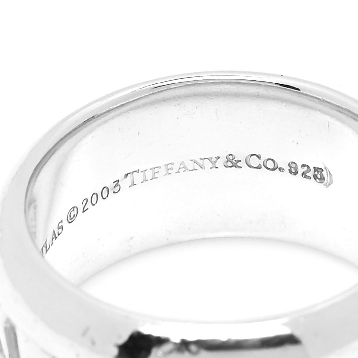 Sterling Silver Atlas Band Ring 52 6