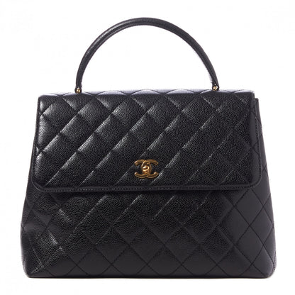 Chanel Caviar Quilted Jumbo Kelly Flap Black 1 of 9