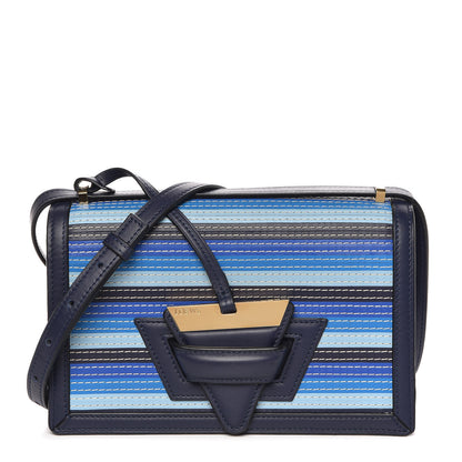 Loewe Calfskin Stitches Barcelona Shoulder Bag Blue 1 of 8