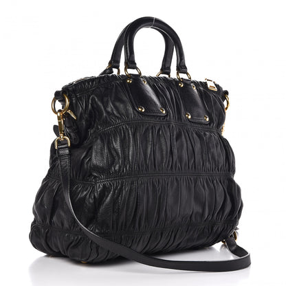 Prada Nappa Gaufre Tote Black 3 of 10
